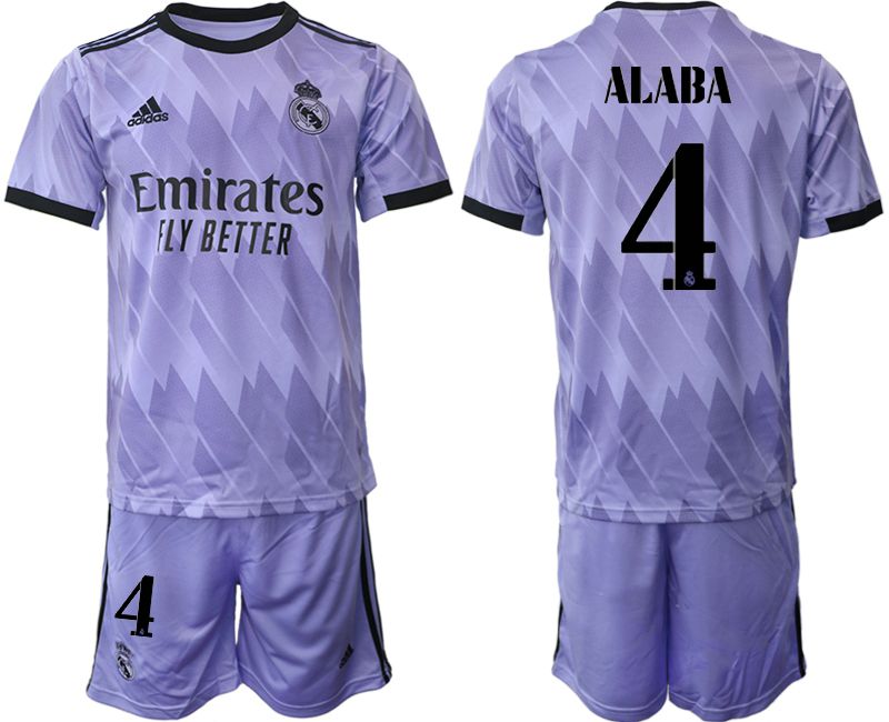 Men 2022-2023 Club Real Madrid away purple #4 Soccer Jersey->paris st german jersey->Soccer Club Jersey